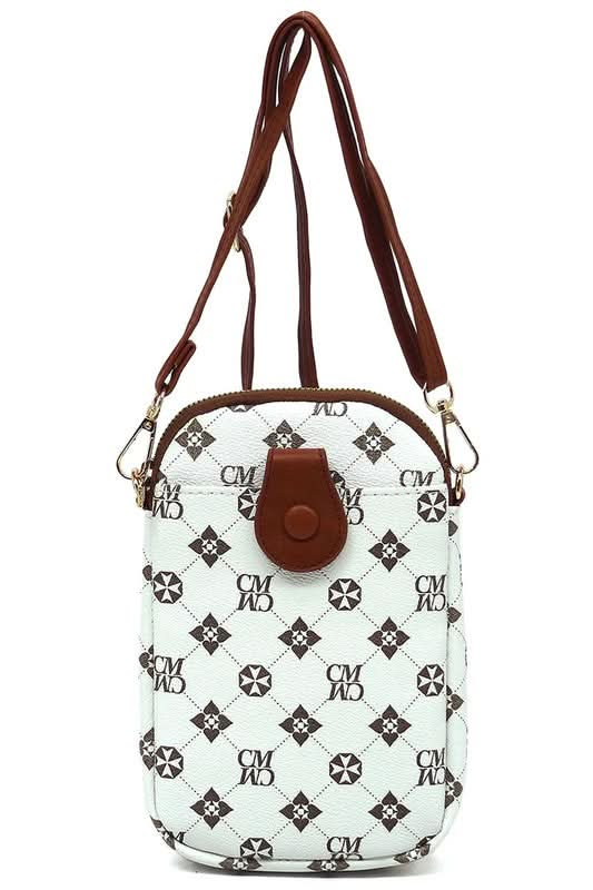 CM Monogram Mini Crossbody Bag Cell Phone Purse - Sleekdenim.com