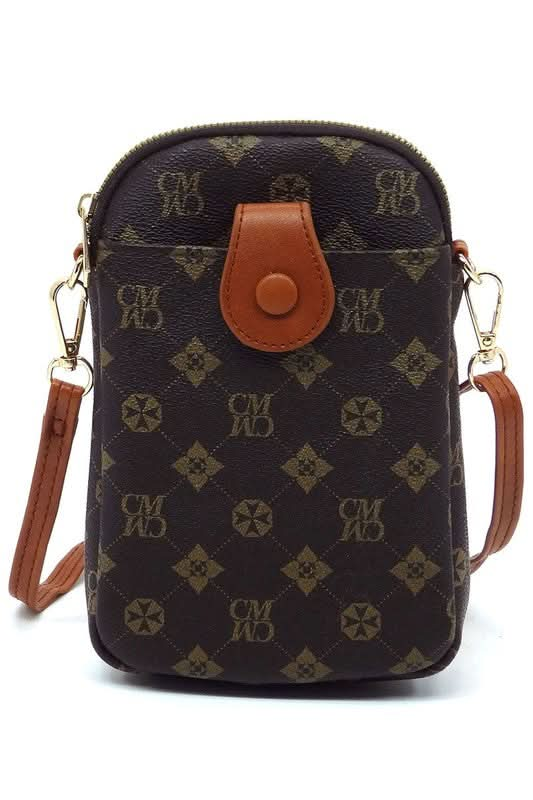 CM Monogram Mini Crossbody Bag Cell Phone Purse - Sleekdenim.com