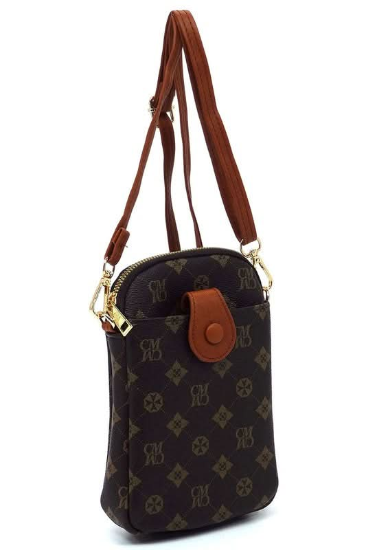 CM Monogram Mini Crossbody Bag Cell Phone Purse - Sleekdenim.com