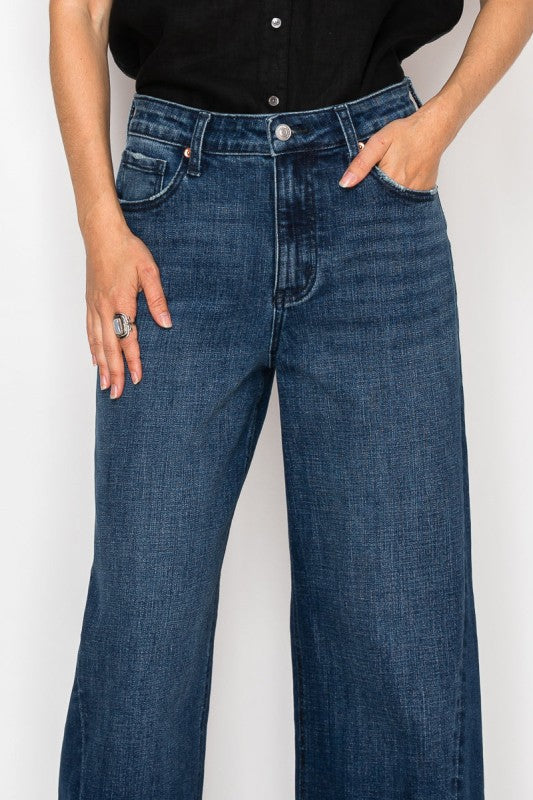 AT2108WDD - High Rise A-Wide Jeans - Sleekdenim.com