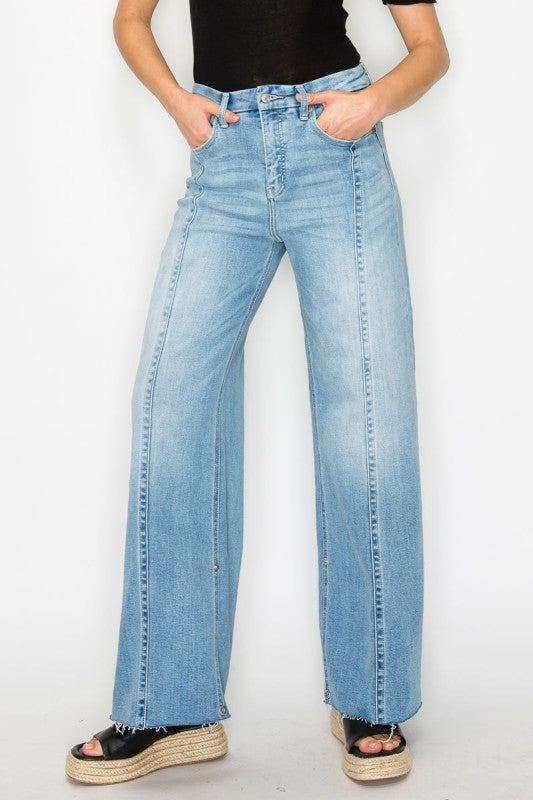 AT2078WDLT INSEAM TRANSFORM WIDE LEG JEANS - Sleekdenim.com