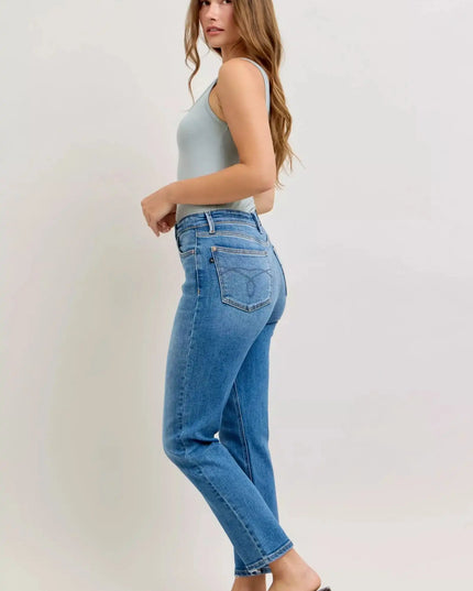 Judy Blue High-Waisted Straight-Leg Jeans - Sleekdenim.com