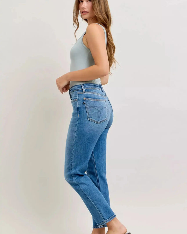 Judy Blue High-Waisted Straight-Leg Jeans - Sleekdenim.com