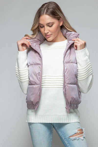 Snobbish Fine Fur Lining Quilted Puffer Vest