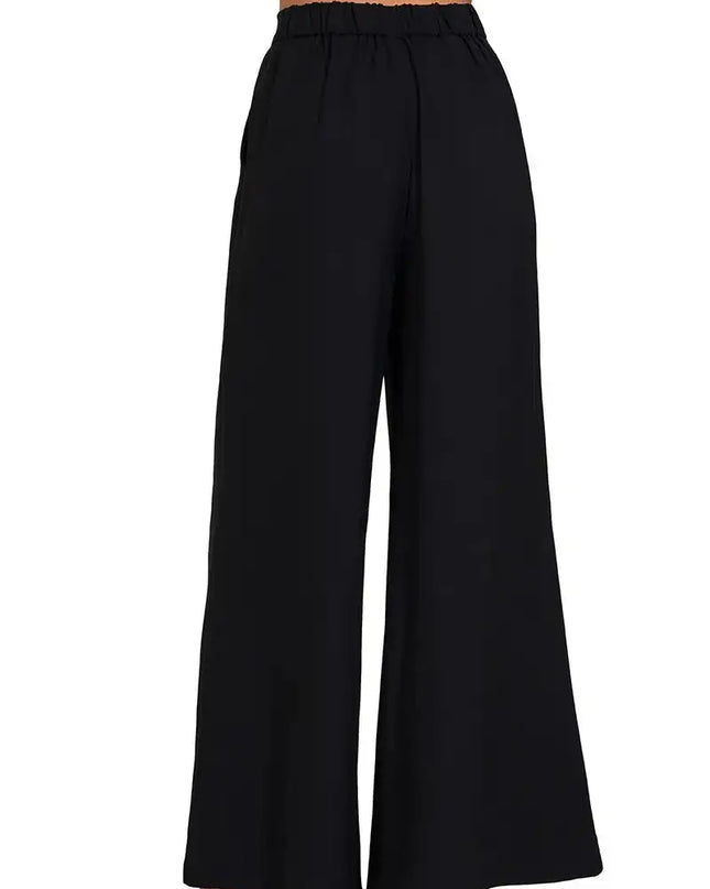 Zenana Relaxed Fit Elastic Waisted Wide Leg Pants - Sleekdenim.com