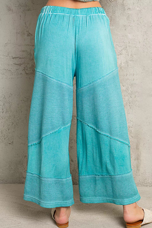 POL Elastic Waistband Wide Leg Pants with Drawstring - Sleekdenim.com