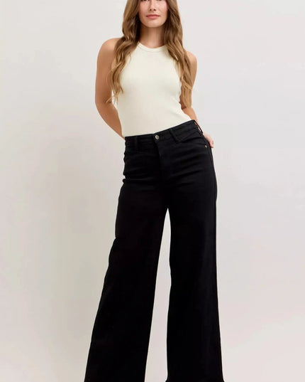 Judy Blue High-Waisted Wide Leg Jeans - Sleekdenim.com