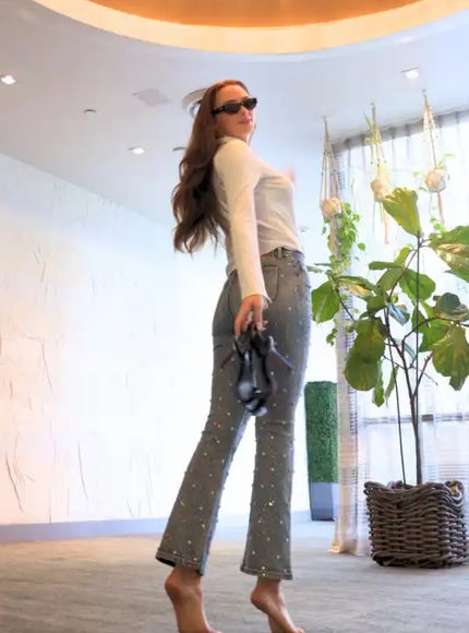 Artemis Vintage AT2072BTM Jewel Embellished Bootcut Jean - Sleekdenim.com
