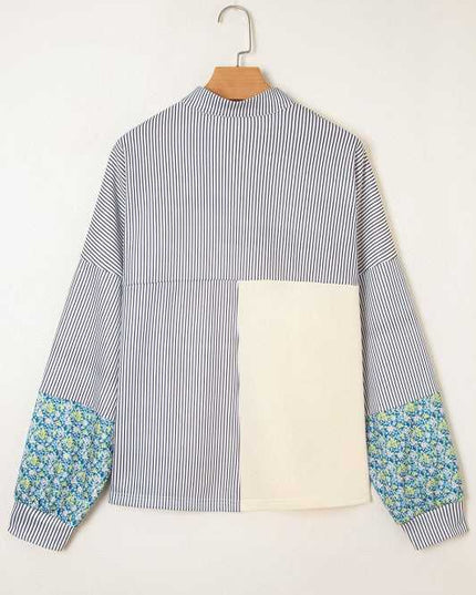 Syllena Collared Boxy Fit Sweatshirt - Sleekdenim.com