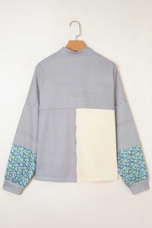 Syllena Collared Boxy Fit Sweatshirt - Sleekdenim.com