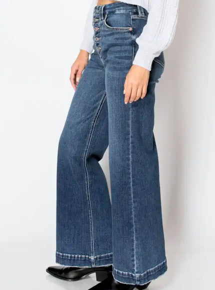 Artemis Vintage AT2001MT Tummy Control 90's Vintage Wide Leg Jeans - Sleekdenim.com