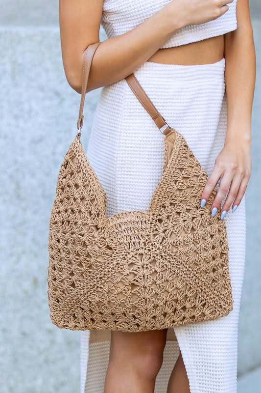 Dahlia Woven Straw Shoulder Bag - Sleekdenim.com