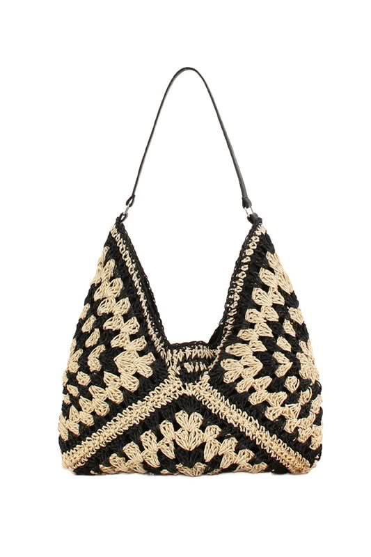 Dahlia Woven Straw Shoulder Bag - Sleekdenim.com