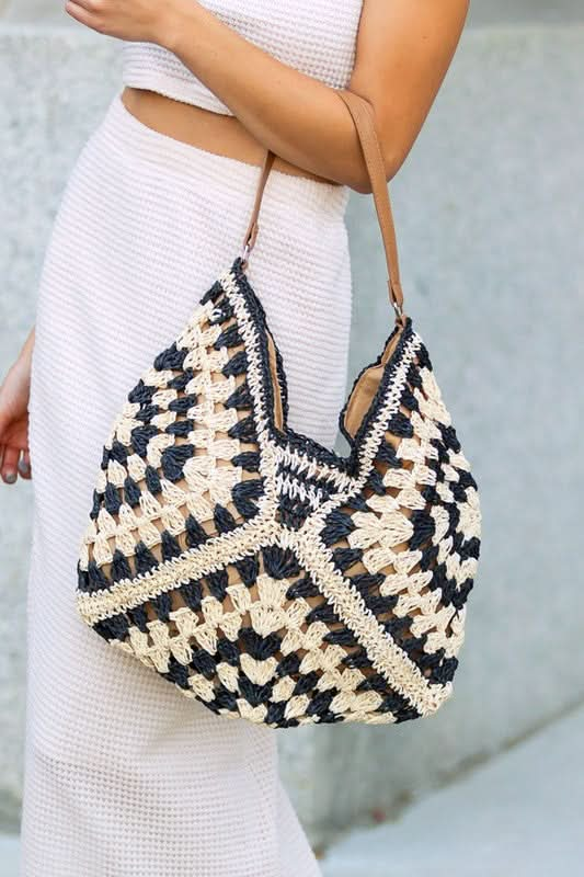 Dahlia Woven Straw Shoulder Bag - Sleekdenim.com