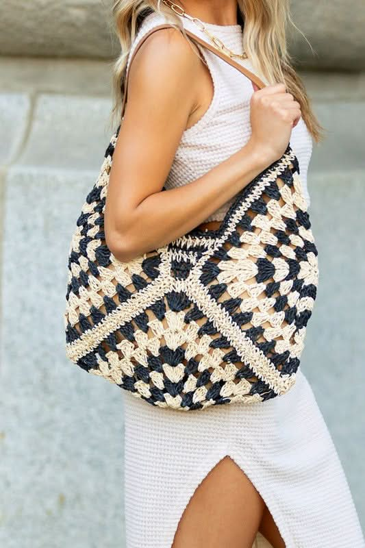 Dahlia Woven Straw Shoulder Bag - Sleekdenim.com