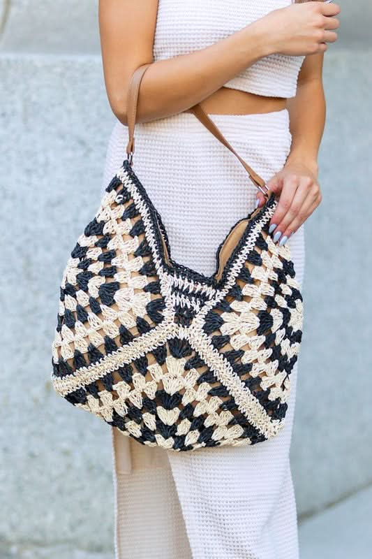 Dahlia Woven Straw Shoulder Bag - Sleekdenim.com