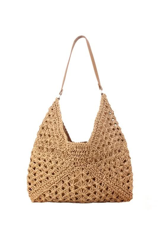 Dahlia Woven Straw Shoulder Bag - Sleekdenim.com