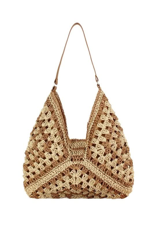 Dahlia Woven Straw Shoulder Bag - Sleekdenim.com