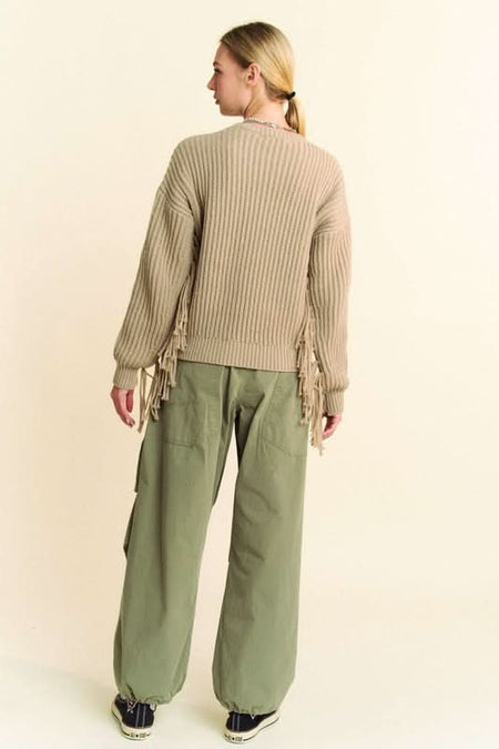 Davi & Dani Drawstring Baggy Pants with Pockets - Sleekdenim.com