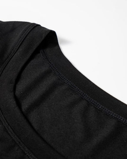 Solid Scoop Neck Long Sleeve Top - Sleekdenim.com