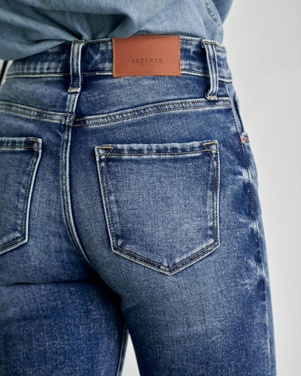 AT1068SKM HIGH RISE BUTTON SKINNY - Sleekdenim.com