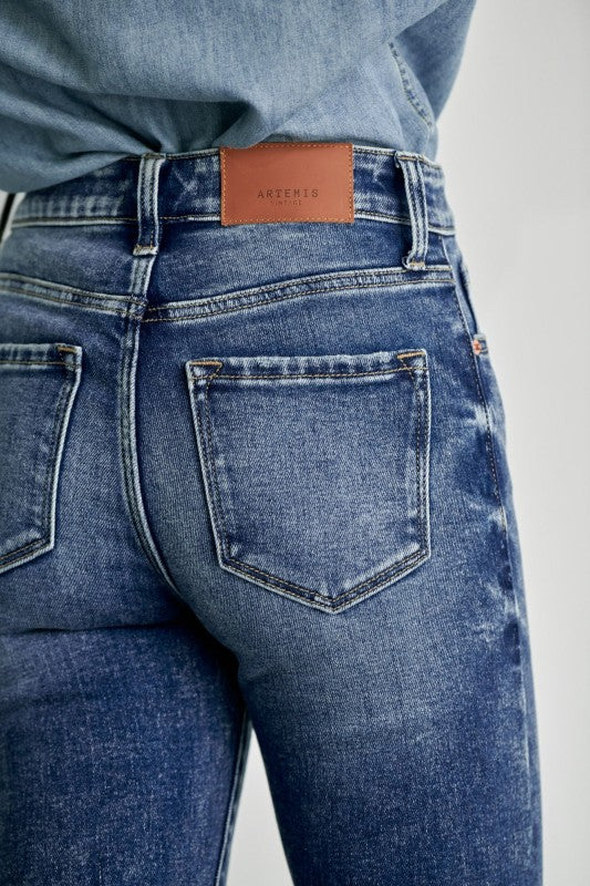 AT1068SKM HIGH RISE BUTTON SKINNY - Sleekdenim.com