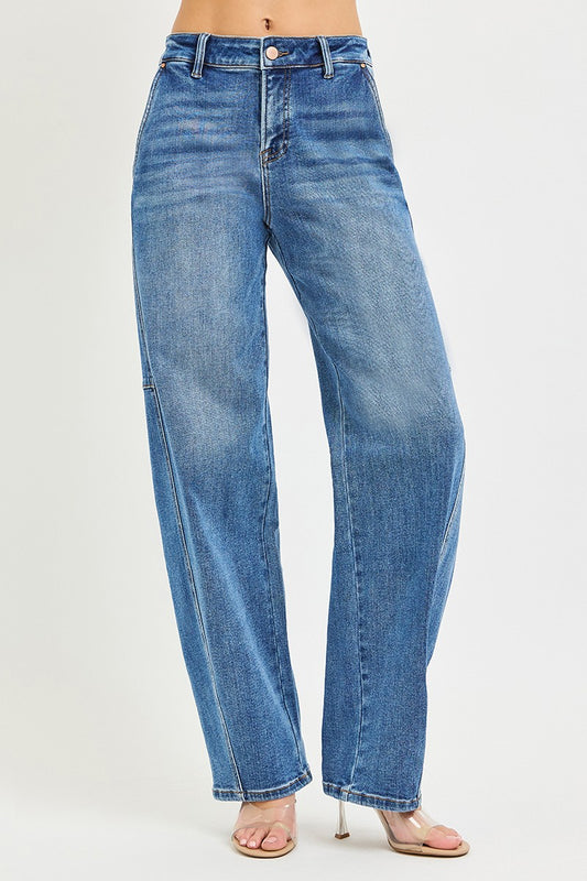 Risen Mid Rise Slouchy Baggy Jeans PG21537