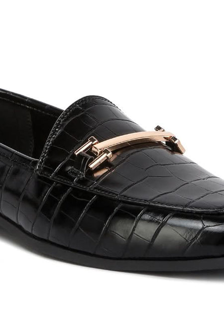 Deverell Street - Smart Horsebit Embellished Loafers - Sleekdenim.com