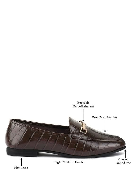 Deverell Street - Smart Horsebit Embellished Loafers - Sleekdenim.com