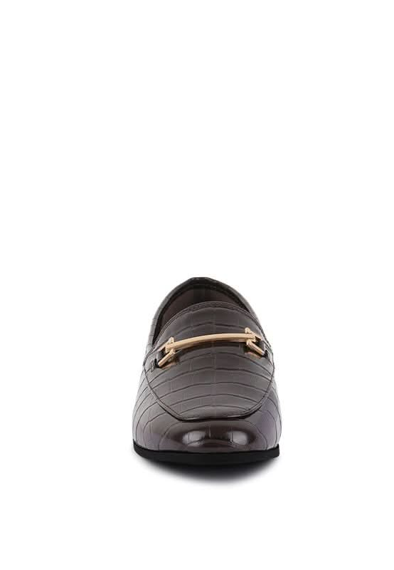 Deverell Street - Smart Horsebit Embellished Loafers - Sleekdenim.com