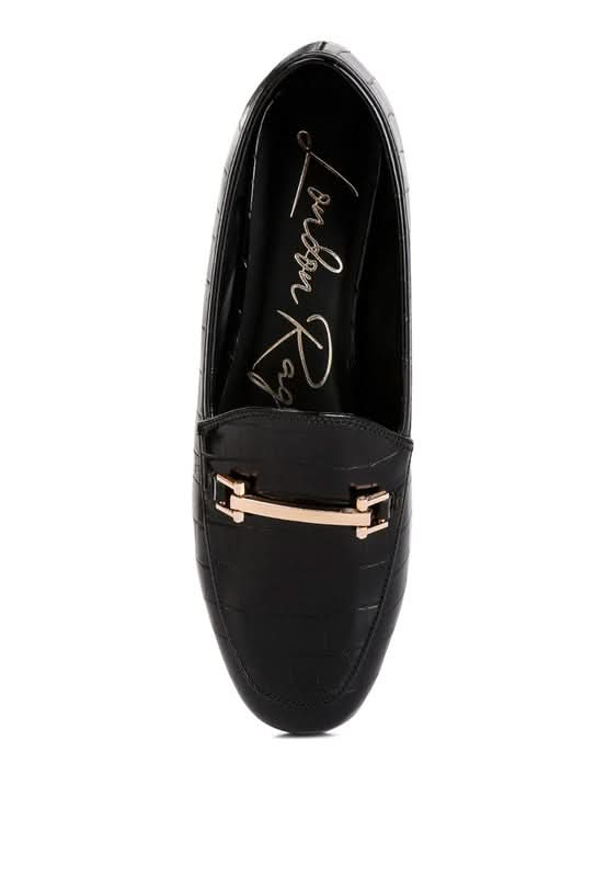 Deverell Street - Smart Horsebit Embellished Loafers - Sleekdenim.com