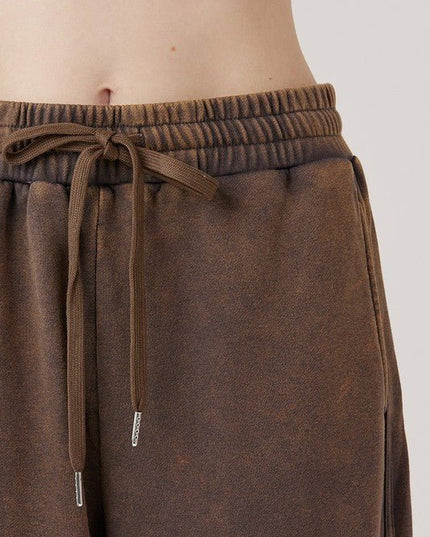 Dolphin Tail Wide Leg Mineral Washed Pants - Sleekdenim.com