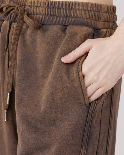 Dolphin Tail Wide Leg Mineral Washed Pants - Sleekdenim.com