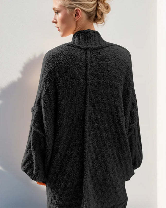 Double Take Full Size Open Front Long Sleeve Cardigan - Sleekdenim.com