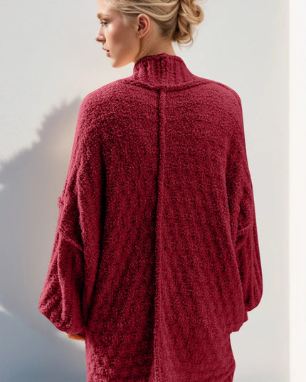 Double Take Full Size Open Front Long Sleeve Cardigan - Sleekdenim.com