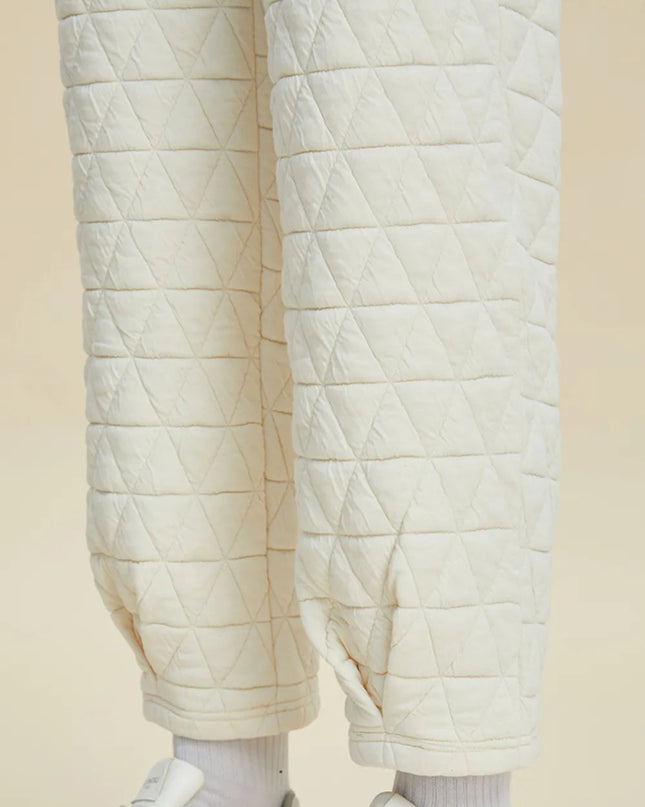 Double Take Full Size Texture Round Neck Long Sleeve Top and Pants Set - Sleekdenim.com