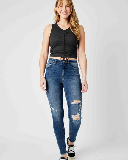 Judy Blue High Waist Destroy Skinny Denim Jeans 82581