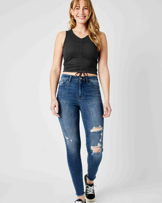 Judy Blue High Waist Destroy Skinny Denim Jeans 82581