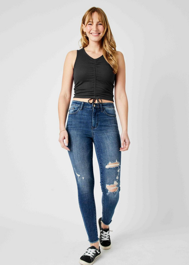 Judy Blue High Waist Destroy Skinny Denim Jeans 82581