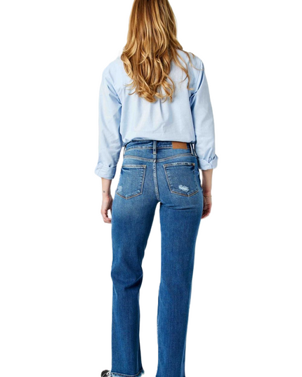 Judy Blue Mid Rise Dad Denim Jeans 82605 - Sleekdenim.com