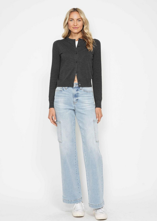 Judy Blue High Waist Straight Leg Cargo Jeans 88924 - Sleekdenim.com
