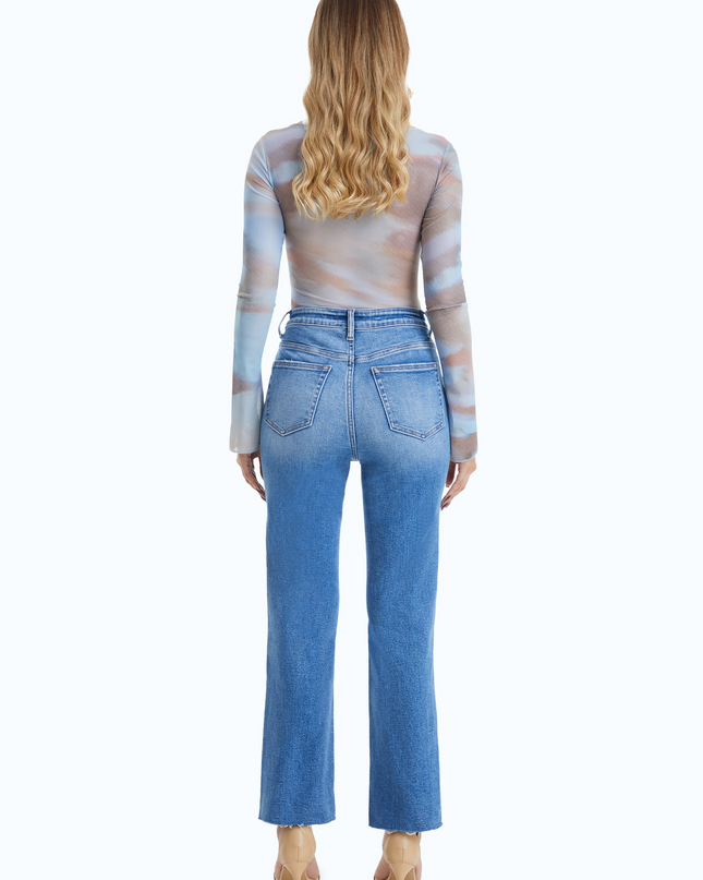 Bayeas Butt Lifting Distressed Jeans - Plus Size - Sleekdenim.com