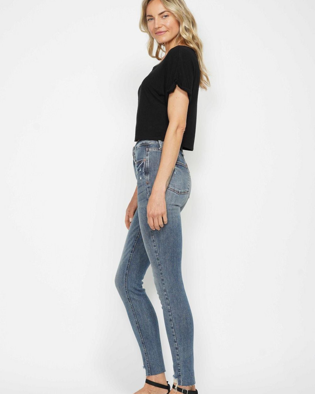 Judy Blue High Waist Tummy Control Vintage Wash Destroy Skinny Denim 88769