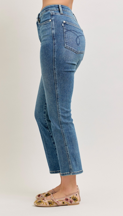 Judy Blue High Waist Tummy Control Kick Flare Jeans 881097 - 2