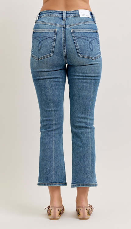 Judy Blue High Waist Tummy Control Kick Flare Jeans 881097 - 4