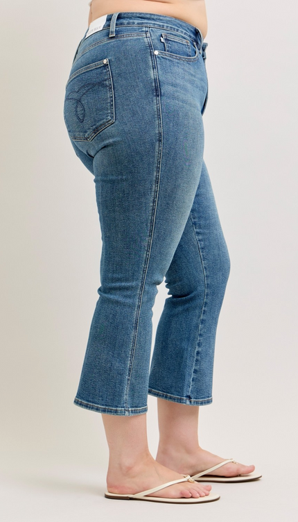 Judy Blue High Waist Tummy Control Kick Flare Jeans 881097 - 7