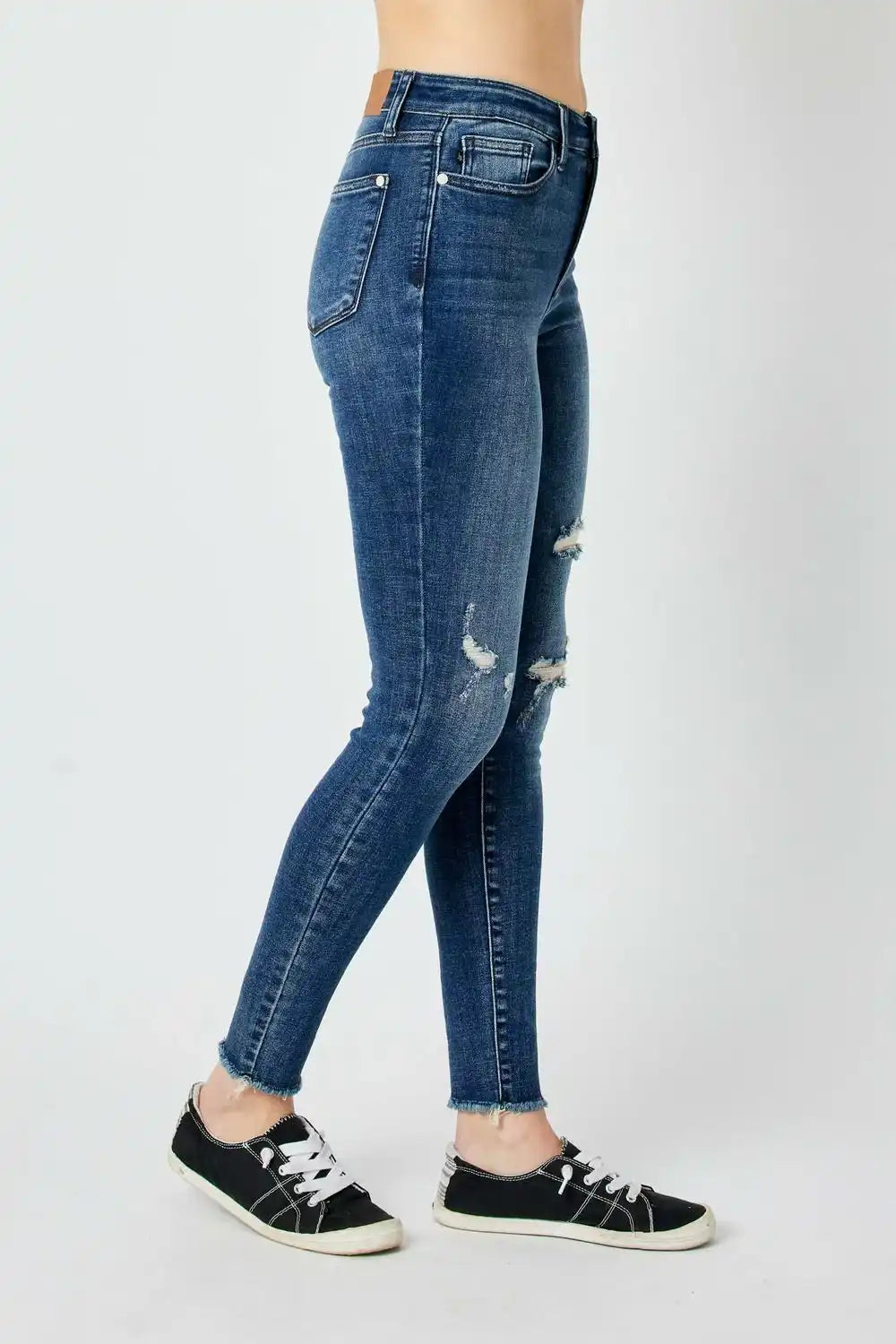 Judy Blue High Waist Destroy Skinny Denim 82581 - Sleekdenim.com