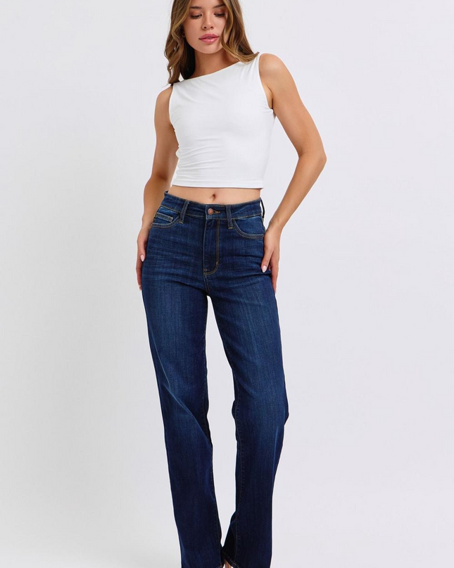 Judy Blue High Waist Straight Denim Jeans 82627 - Sleekdenim.com