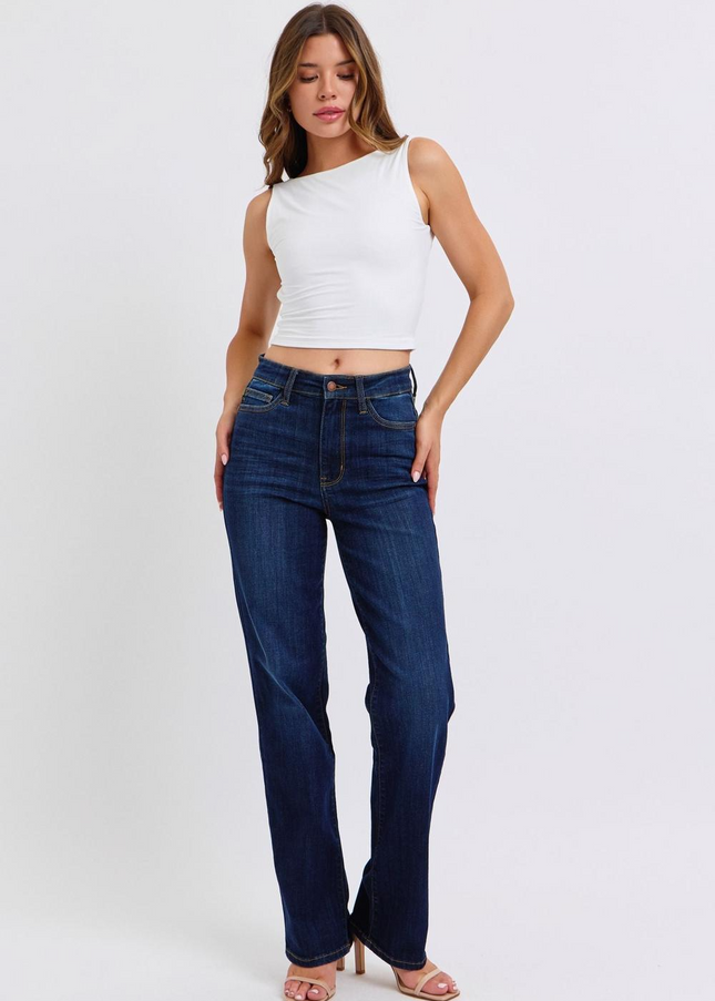 Judy Blue High Waist Straight Denim Jeans 82627 - Sleekdenim.com
