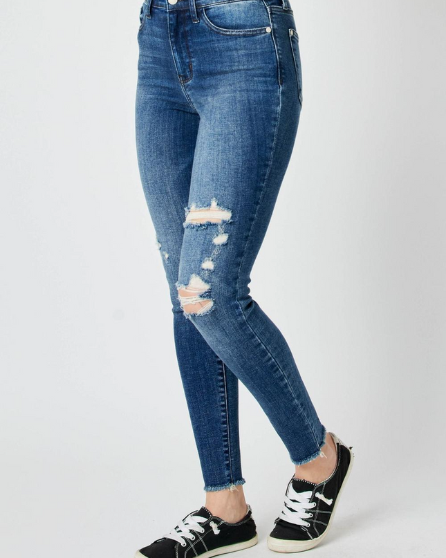 Judy Blue High Waist Destroy Skinny Denim Jeans 82581